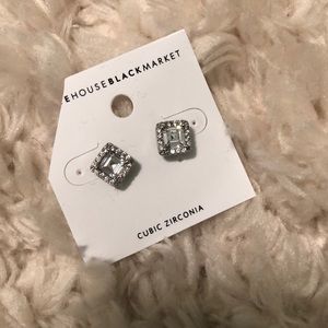 White House Black Market CZ Square Studs